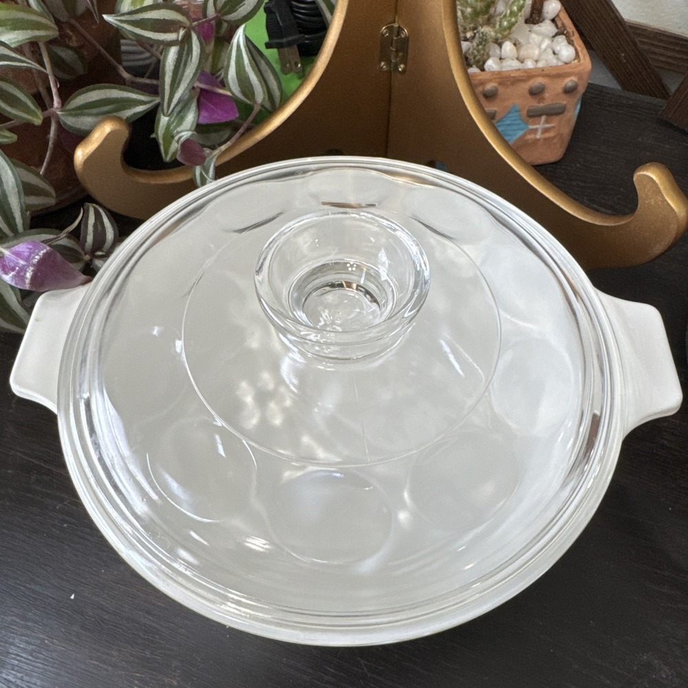 Le Persil La Sauge Vintage Corning Dutch Oven Dimpled Lid B 1.3/4 B 1.3/4 Q - Picture 2 of 8